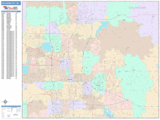 Oklahoma City Digital Map Color Cast Style